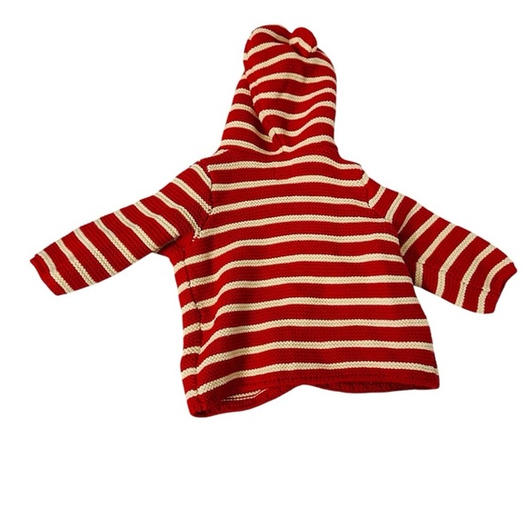 GAP Red and White Striped Plush Toy Hoodie - Picture 2 of 4